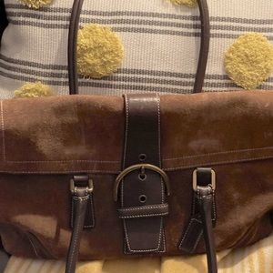 Genuine Coach Suede Satchel